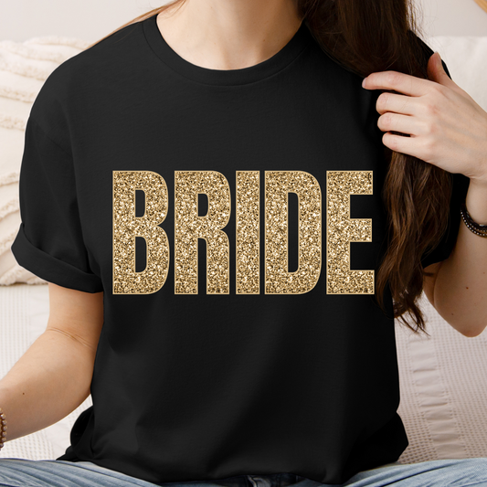 Bridal Party Gold Faux Glitter