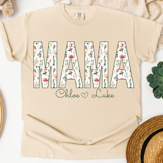 Customized Mother's Shirt with Kids Names